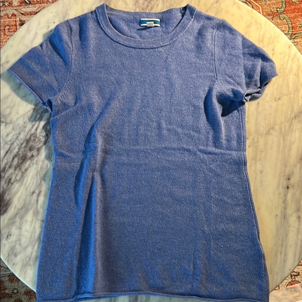 Blue cashmere T-Shirt